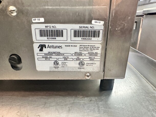 Antunes Chick-fil-A RT-2 Commercial Toaster 220 Volt 1 Phase Working - Image 6 of 9