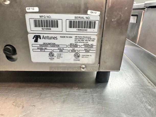 Antunes Chick-fil-A RT-2 Commercial Toaster 220 Volt 1 Phase Working - Image 7 of 9