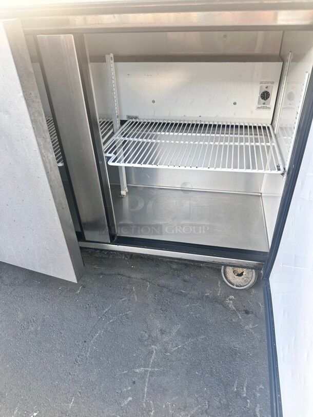 Used True TWT-48 48 inch Worktop Refrigerator w/ (2) Sections, 115v working - Image 5 of 7