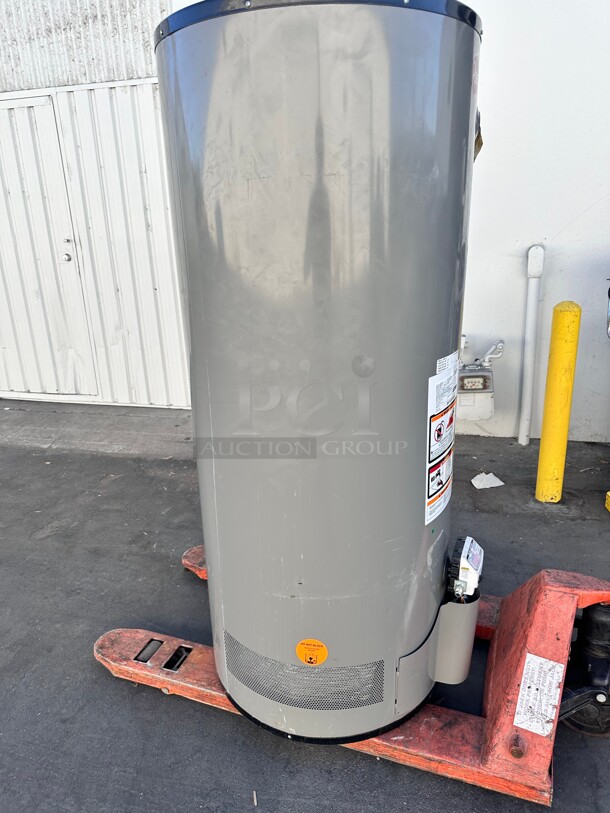 Late Model Rheem Performance 98 Gal. Tall 6-Year 75,100 BTU Ultra Low NOx Natural Gas Water Heater Working - Image 3 of 5