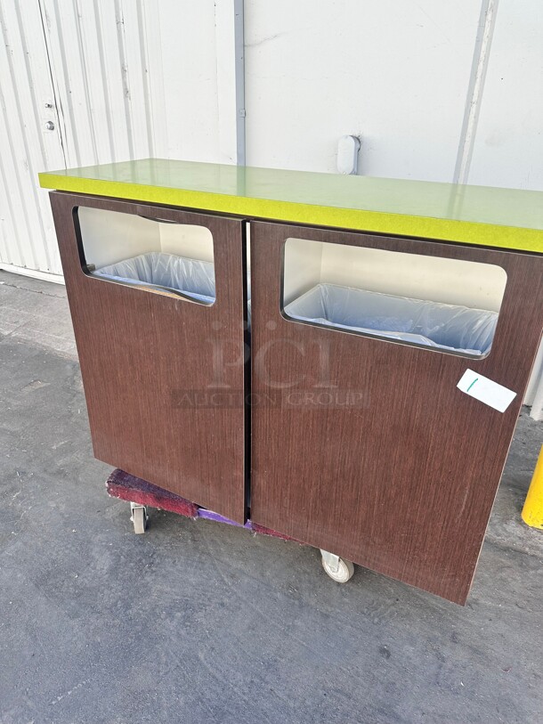 Beautiful Double Trash Receptacle 
50x18x36 - Image 2 of 8