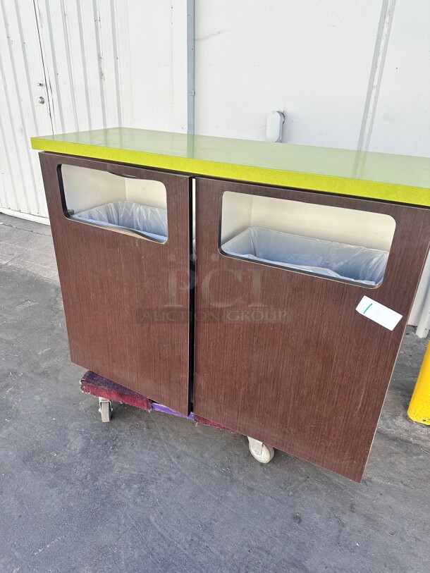 Beautiful Double Trash Receptacle 
50x18x36 - Image 3 of 8