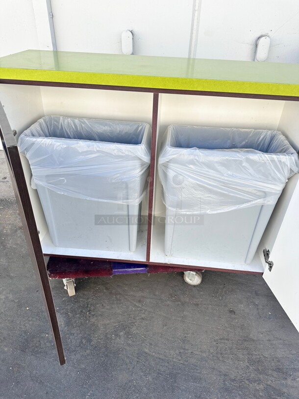 Beautiful Double Trash Receptacle 
50x18x36 - Image 7 of 8
