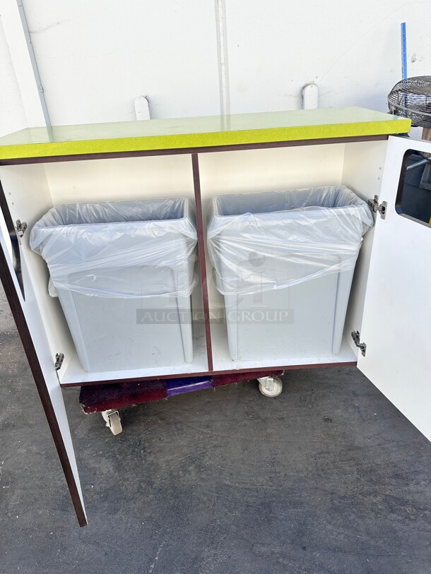 Beautiful Double Trash Receptacle 
50x18x36 - Image 8 of 8