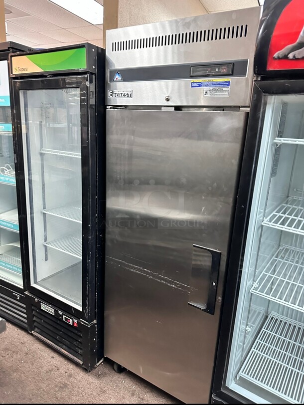 Used EVEREST ESR1 29 inch Reach-in Commercial Refrigerator with Solid Door, One Section, 23-Cubic Feet, Stainless Steel, NSF 115 Volt Working - Image 5 of 6