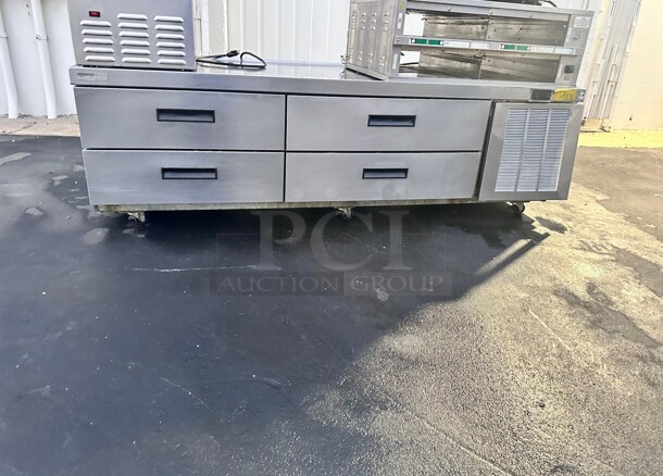 Used Delfield F2975CP 75 inch Chef Base w/ (4) Drawers - 115v Working - Image 2 of 5