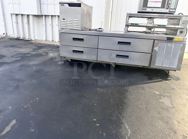 Used Delfield F2975CP 75 inch Chef Base w/ (4) Drawers - 115v Working - Image 3 of 5