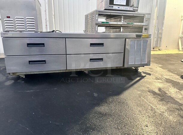 Used Delfield F2975CP 75 inch Chef Base w/ (4) Drawers - 115v Working - Image 4 of 5