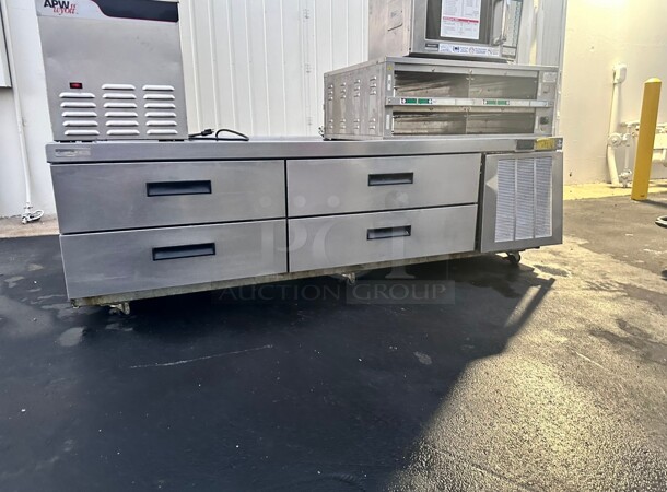 Used Delfield F2975CP 75 inch Chef Base w/ (4) Drawers - 115v Working - Image 5 of 5