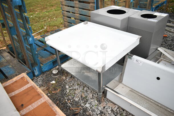 BRAND NEW SCRATCH AND DENT! Stainless Steel Commercial Equipment Stand w/ Under Shelf.  - Image 1 of 4