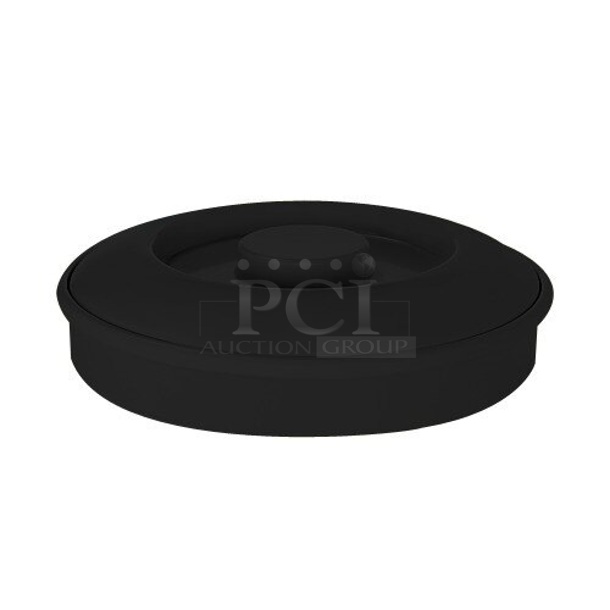Box of 12 BRAND NEW SCRATCH AND DENT! GET TS-800 Black 7 3/4" Melamine Tortilla Server with Lid  - Image 1 of 3