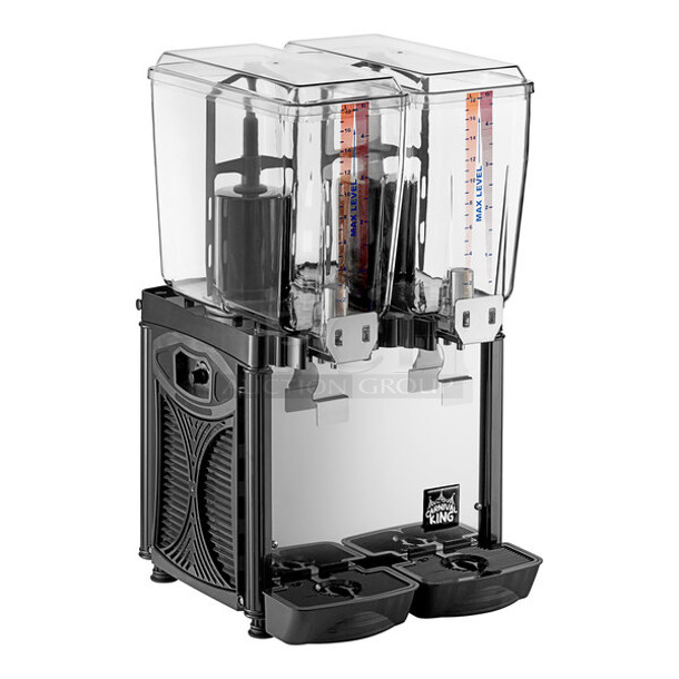 BRAND NEW SCRATCH AND DENT! 2023 Carnival King 382RBD5G2 Stainless Steel Commercial Double 5 Gallon Bowl Refrigerated Beverage Dispenser. 120 Volts, 1 Phase. Tested and Working! - Image 1 of 7