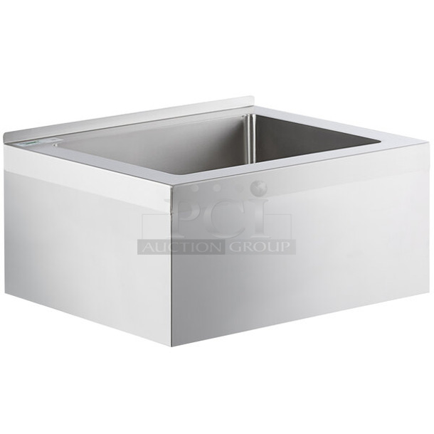 BRAND NEW SCRATCH AND DENT! Regency 600SM16206  25" 16 Gauge Stainless Steel One Compartment Floor Mop Sink - 20" x 16" x 6" Bowl - Image 1 of 4