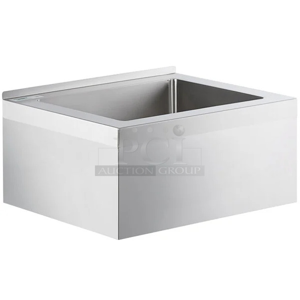 BRAND NEW SCRATCH AND DENT! Regency 600SM16206 25" 16 Gauge Stainless Steel One Compartment Floor Mop Sink - 20" x 16" x 6" Bowl - Image 1 of 4