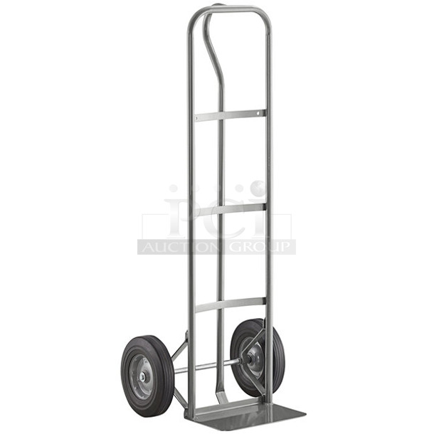 BRAND NEW SCRATCH AND DENT! Lavex 503HDTH600GR 600 lb. Gray Hand Truck With 10" Solid Rubber Wheels - Image 1 of 4
