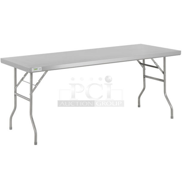 BRAND NEW SCRATCH AND DENT! Regency 600FWT3072 30" x 72" 18-Gauge Stainless Steel Open Base Folding Work Table. May Be Missing Pieces.
 - Image 1 of 3