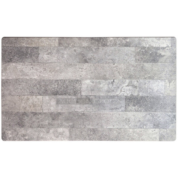 3 BRAND NEW SCRATCH AND DENT! Lancaster Table & Seating 427SD2848TO  Excalibur 27 1/2" x 47 3/16" Rectangular Table Top with Textured Toscano Finish. 3 Times Your Bid!  - Image 1 of 4