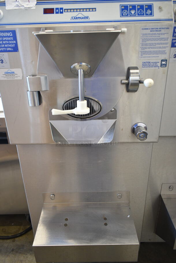 Carpigiani LB-502G Stainless Steel Commercial Water Cooled Floor Style Batch Freezer on Commercial Casters. 208/230 Volts, 3 Phase.  - Image 3 of 9