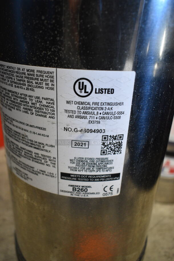 3 Various Fire Extinguishers; 1 Wet Chemical and 2 Dry Chemical. 3 Times Your Bid! Buyer Must Pick Up - We Will Not Ship This Item. - Image 3 of 7