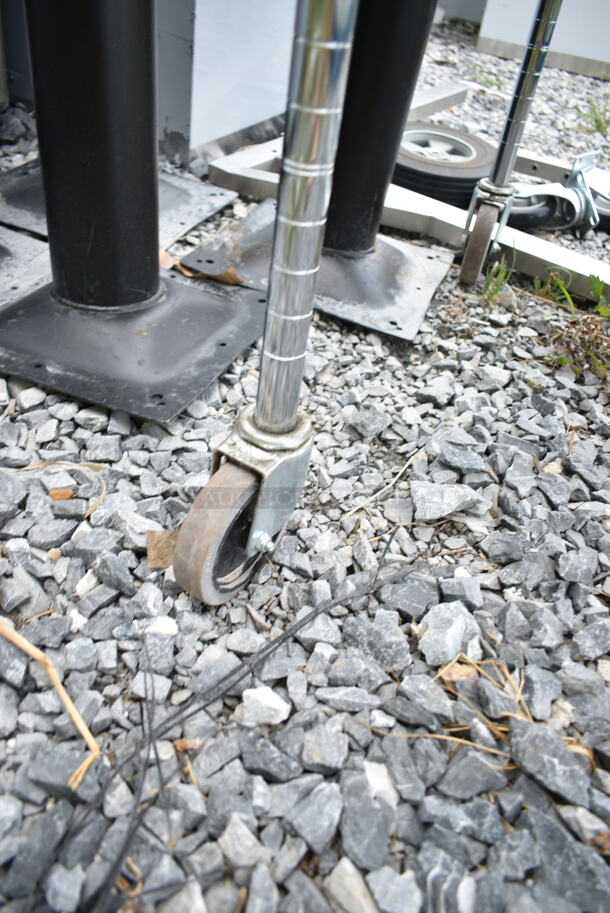 Tan Poly and Metal Cart on Commercial Casters.  - Image 3 of 3