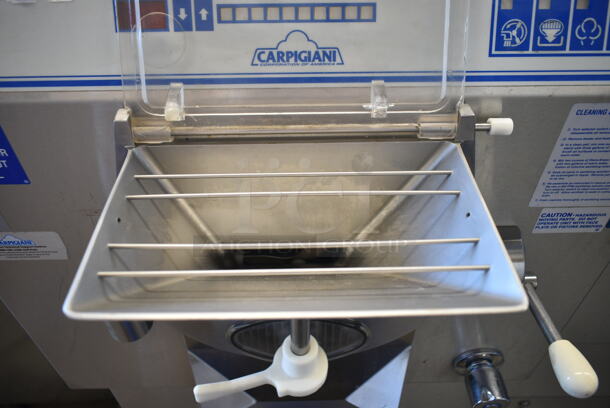 Carpigiani LB-502G Stainless Steel Commercial Water Cooled Floor Style Batch Freezer on Commercial Casters. 208/230 Volts, 3 Phase.  - Image 4 of 9