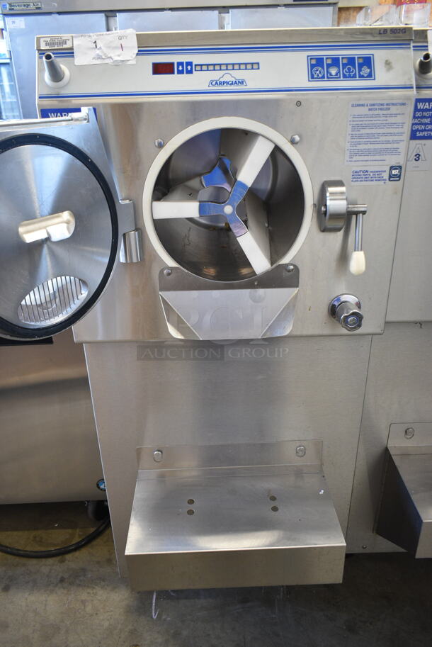 Carpigiani LB-502G Stainless Steel Commercial Water Cooled Floor Style Batch Freezer on Commercial Casters. 208/230 Volts, 3 Phase.  - Image 5 of 9