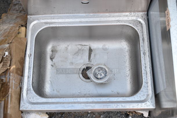 BRAND NEW SCRATCH AND DENT! Regency 600HS171H 17" x 15" Wall Mounted Hand Sink for Hands-Free Faucet - Image 3 of 4