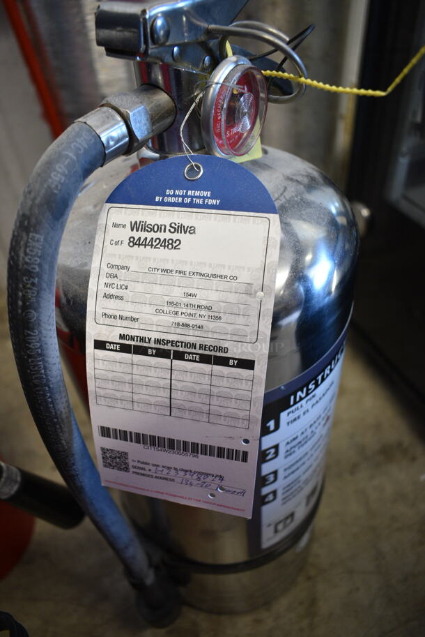3 Items; 2 Metal Carbon Dioxide Tanks and 1 Wet Chemical Fire Extinguisher. 3 Times Your Bid! Buyer Must Pick Up - We Will Not Ship This Item.
 - Image 4 of 11