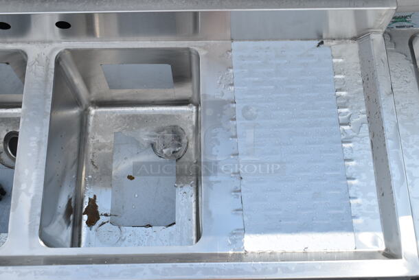 BRAND NEW SCRATCH AND DENT! Regency 600B41014213 4 Bowl Underbar Sink with Two Drainboards - Image 3 of 7