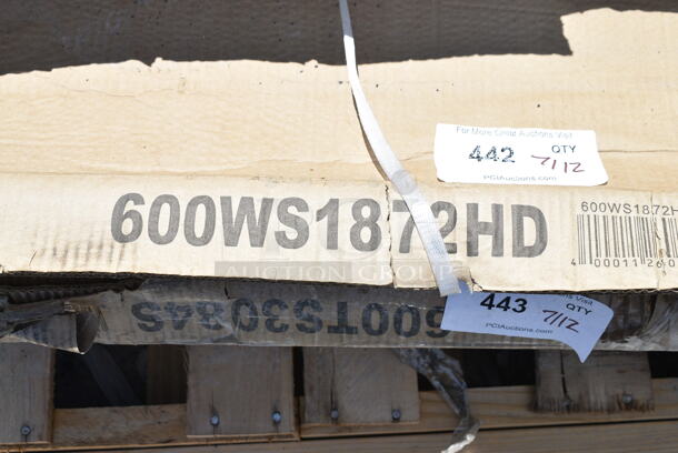 BRAND NEW SCRATCH AND DENT! Regency 600WS1872HD 16 Gauge Stainless Steel 18" x 72" Heavy-Duty Wall Shelf. May Be Missing Pieces. - Image 2 of 3