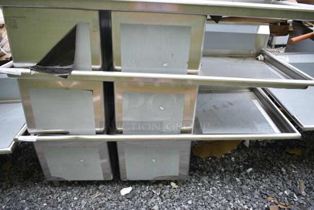 BRAND NEW SCRATCH AND DENT! Regency 600S2182424R Stainless Steel Commercial 2 Bay Sink w/ Right Side Drain Board. No Legs. Bays 18x24x15. Drain Board 22x25 - Image 2 of 6