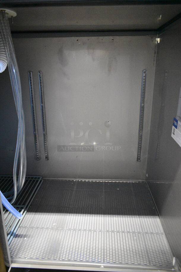 BRAND NEW SCRATCH AND DENT! 2024 Avantco 178UDD2HC Stainless Steel Commercial Black Kegerator / Beer Dispenser with (1) 2 Tap Tower - (2) 1/2 Keg Capacity. 115 Volts, 1 Phase. Tested and Working! - Image 7 of 9