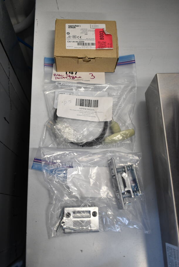 BRAND NEW SCRATCH AND DENT! Lot of Items Including Sprecher Schuh CA7-30-00-220W Contactors, HPPR38005 Alto-Shaam PR-38005 Probe,Food,1000 Ohm Rtd,26" L, HPLT26976 Alto-Shaam LT-26976 Latch Roller - Image 1 of 5