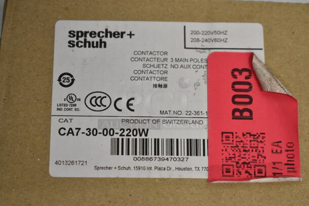 BRAND NEW SCRATCH AND DENT! Lot of Items Including Sprecher Schuh CA7-30-00-220W Contactors, HPPR38005 Alto-Shaam PR-38005 Probe,Food,1000 Ohm Rtd,26" L, HPLT26976 Alto-Shaam LT-26976 Latch Roller - Image 3 of 5
