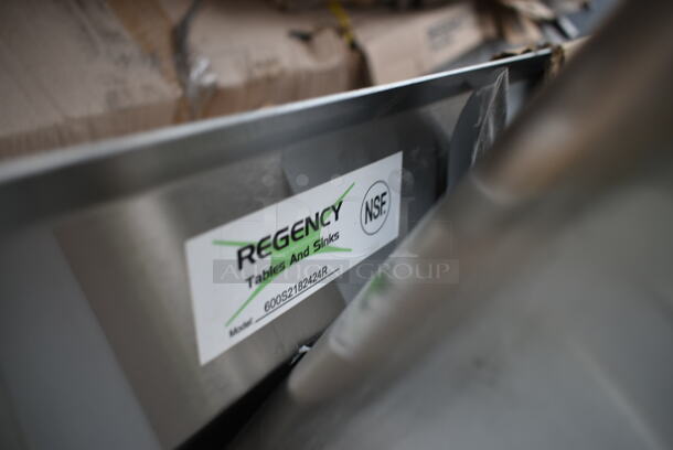 BRAND NEW SCRATCH AND DENT! Regency 600S2182424R Stainless Steel Commercial 2 Bay Sink w/ Right Side Drain Board. No Legs. Bays 18x24x15. Drain Board 22x25 - Image 6 of 6