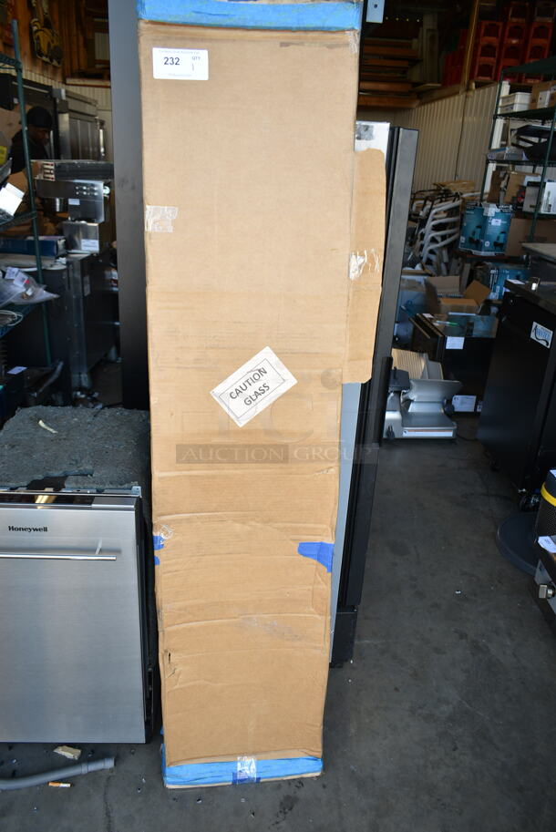BRAND NEW SCRATCH AND DENT! Hatco 413EP95072 Flav-R-Shield 72" x 14" 1-Bay Portable Curved Acrylic Adjustable Sneeze Guard - Image 2 of 4