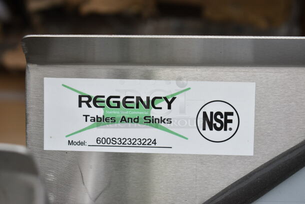 BRAND NEW SCRATCH AND DENT! Regency 600S32424224 Stainless Steel 87" 2 Bay Sink w/ Dual Drain Boards. Bays 24x24x13. Drain Boards 16.5x25.5 No Legs. - Image 6 of 6