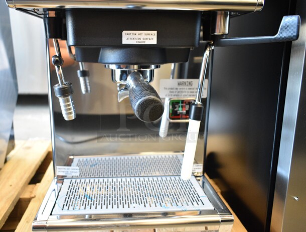 BRAND NEW SCRATCH AND DENT! 2022 Unic MIRA MIH1CA0RMBINS14 Mira Single Group High Profile Automatic Espresso Machine w/ Portafilter and Steam Wand. 110 Volts, 1 Phase.  - Image 4 of 8