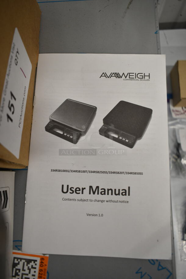 BRAND NEW SCRATCH AND DENT! AvaWeigh 334RSB100SS RSB100SS 100 lb. Digital Receiving / Portion Scale with Built-In Handle. Tested and Working! - Image 4 of 5