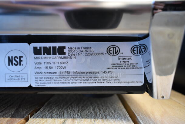 BRAND NEW SCRATCH AND DENT! 2022 Unic MIRA MIH1CA0RMBINS14 Mira Single Group High Profile Automatic Espresso Machine w/ Portafilter and Steam Wand. 110 Volts, 1 Phase.  - Image 7 of 8