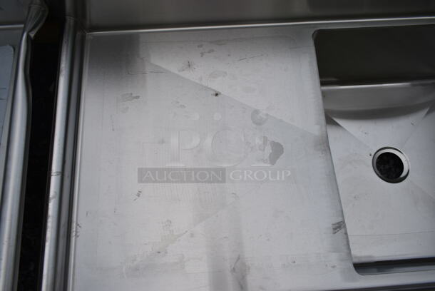 BRAND NEW SCRATCH AND DENT! Stainless Steel Commercial Single Bay Sink w/ Dual Drain Boards. No Legs. Bay 23x23x12. Drain Boards 22.5x25 - Image 5 of 6