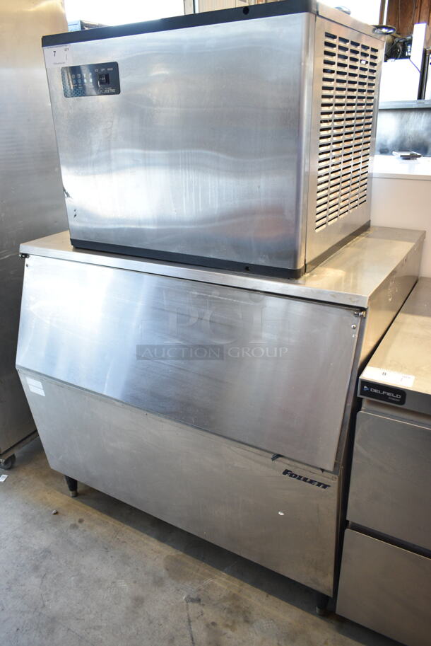 Icetro IM-0550-AH Stainless Steel Commercial Ice Head on Commercial Ice Bin. 115 Volts, 1 Phase.  - Image 1 of 6