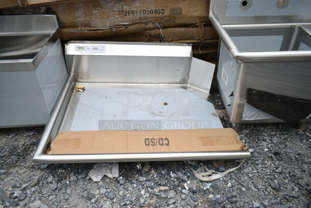 BRAND NEW SCRATCH AND DENT! Regency 600CDT36L Stainless Steel 16 Gauge 3' Clean Side Left Side Dish Table - Image 2 of 5
