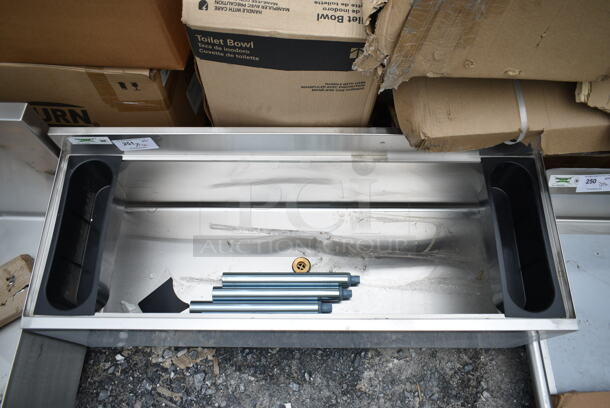 BRAND NEW SCRATCH AND DENT! Regency 600IB1848 18" x 48" Stainless Steel Underbar Ice Bin with Bottle Holders - Image 3 of 7