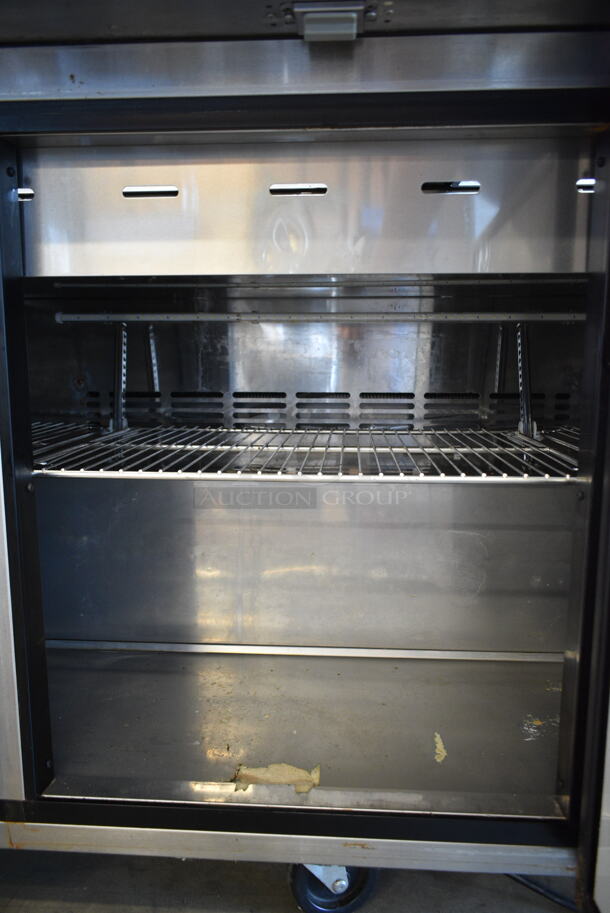 Turbo Air TST-72SD-30-N Stainless Steel Commercial Prep Table w/ Clear Glass Hinge Lid on Commercial Casters. 115 Volts, 1 Phase. Tested and Working! - Image 7 of 9