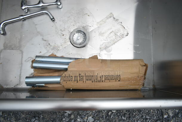 BRAND NEW SCRATCH AND DENT! Regency Stainless Steel Single Bay Sink w/ Faucet and Handles.  - Image 5 of 5