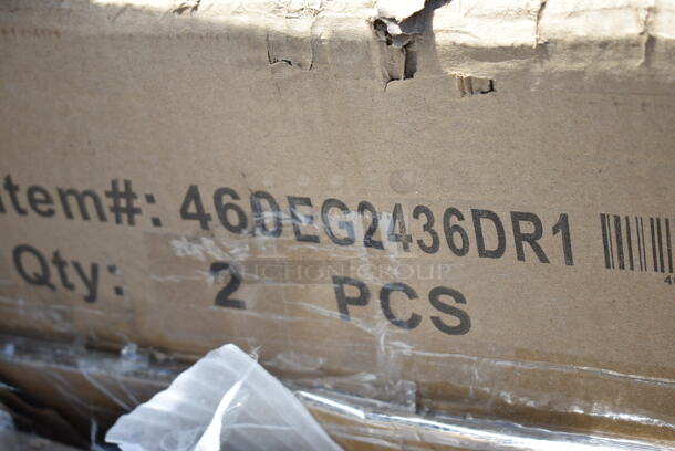 2 Boxes of 2 BRAND NEW SCRATCH AND DENT! Regency 460EG2436DR1 24" x 36" Green Epoxy Wire Drying Rack Shelf - 1 1/4" Slots. 2 Times Your Bid! May Be Missing Pieces. - Image 2 of 4
