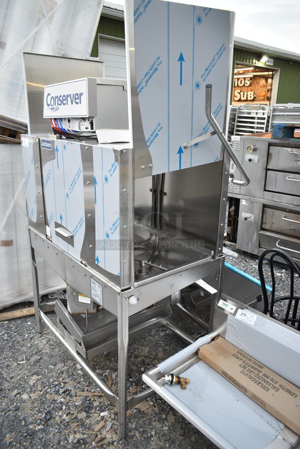 BRAND NEW SCRATCH AND DENT! 2023 Jackson Conserver XL2 Stainless Steel Commercial Double Conveyor Door Type Dishwasher Low Temperature Chemical Sanitizing. 115 Volts, 1 Phase.  - Image 3 of 11