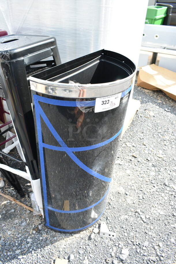 BRAND NEW SCRATCH AND DENT! Rubbermaid Black Metal Trash Can Shell. - Image 3 of 6