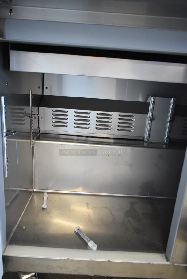Hoshizaki SR72A-30M Stainless Steel Commercial Sandwich Salad Prep Table Bain Marie Mega Top on Commercial Casters. 115 Volts, 1 Phase. Tested and Working! - Image 7 of 8